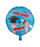 Folieballon Geslaagd Hoera 45cm